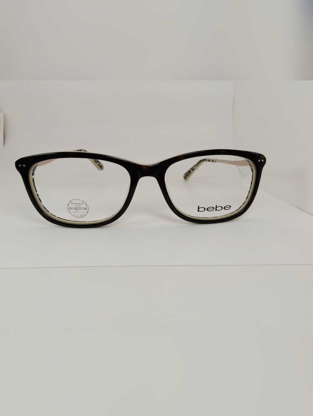 On Fire. Bebe Tortoise. Swarovski. Women's Eyeglasses. Leopard Print.